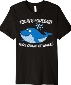 Funny Whale Art For Men Women Orca Narwhal Blue Whales Premium T-Shirt