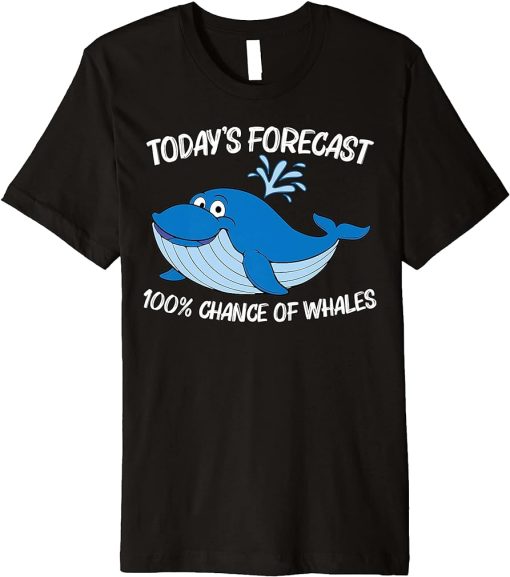 Funny Whale Art For Men Women Orca Narwhal Blue Whales Premium T-Shirt