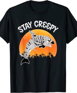 Stay Creepy - Scary Halloween Mummy Orca Full Moon T-Shirt