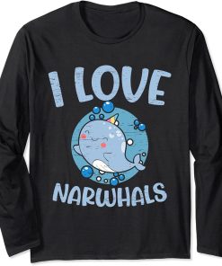 I Love Narwhals - Orca Narwhal Long Sleeve T-Shirt