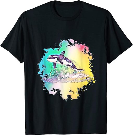 Orca Motif Whale Ocean Predator Design Orcas T-Shirt